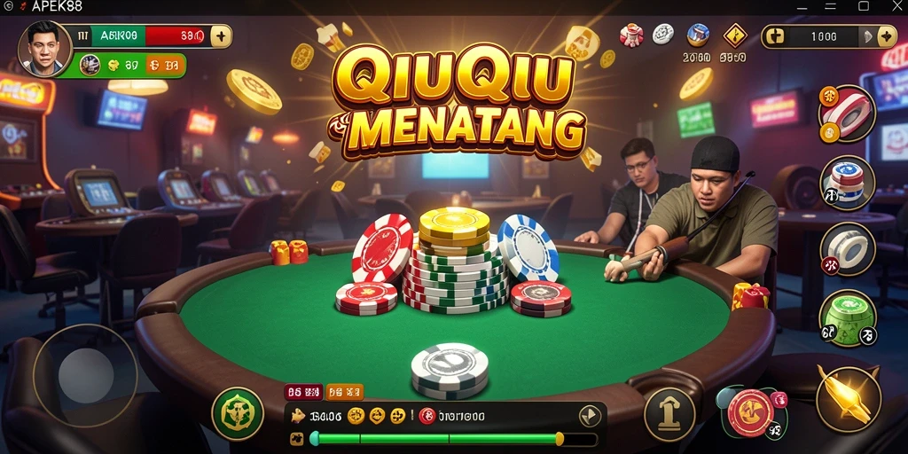 Tangkapan layar APEK88 menampilkan aksi seru permainan QiuQiu.