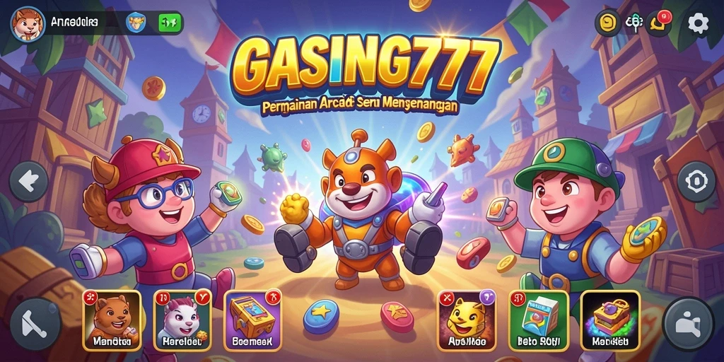 Tampilan gameplay GASING777 yang seru dan penuh warna.