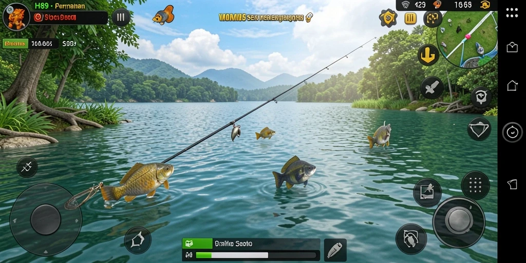 Tampilan mendebarkan dari gameplay memancing di H89.
