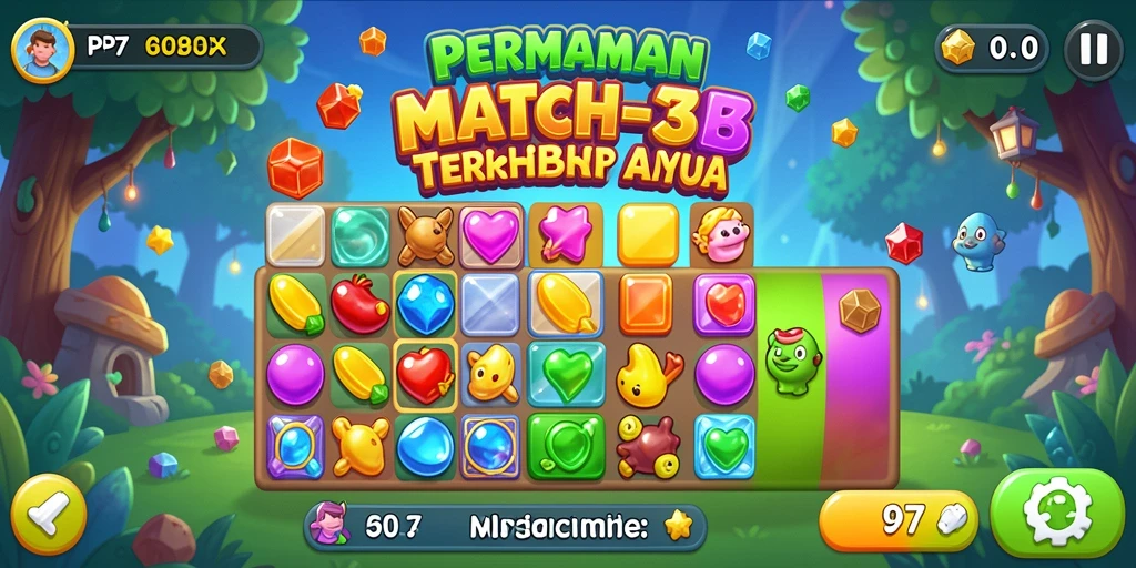Tampilan gameplay PP7 yang menarik dan penuh warna.