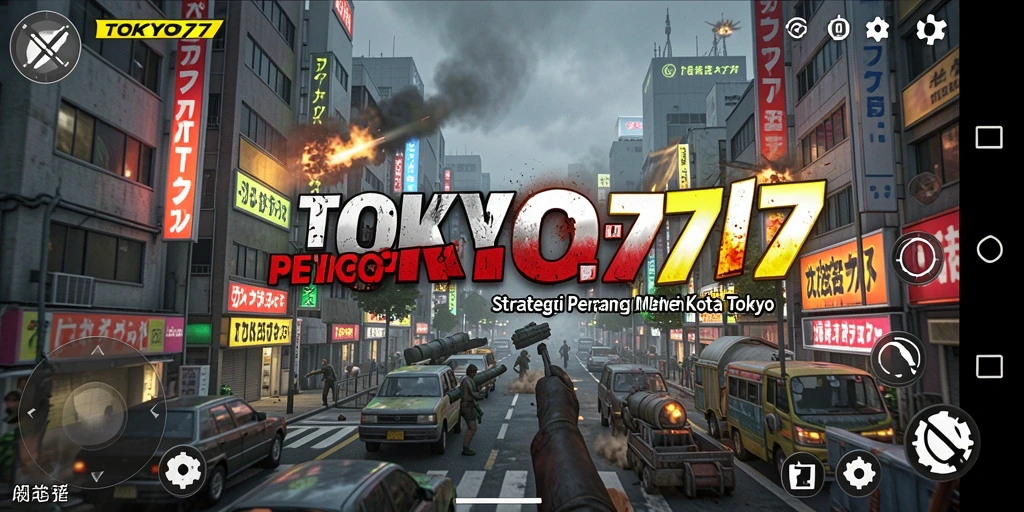 Screenshot gameplay <strong>TOKYO77</strong> menampilkan pertempuran strategis yang mendebarkan.